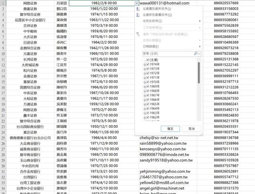 台湾50岁+股民数据