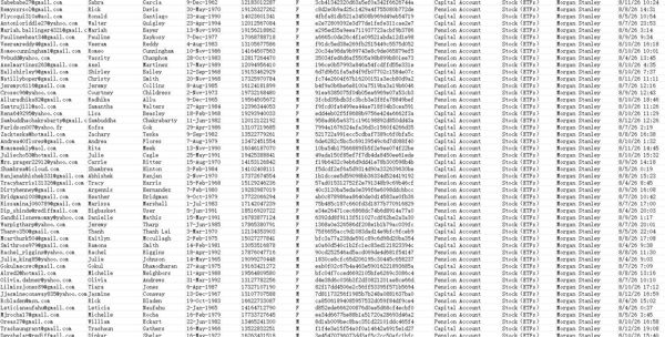 8月13日一手库：美国Morgan Stanley摩根士丹利金融__8月份在线股票/ETF交易数据78万，精筛资源