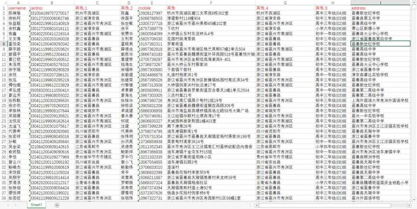 【嘉善县中学生家长数据5000】学生数据教育数据中学生数据高中生数据三要素数据3要素数据学生信息家长信息（AA数据清单）