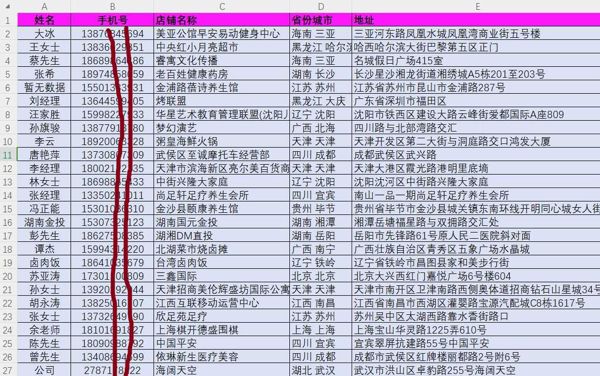个体户店铺44万条，个体实体店铺，网店经销商代理商实体店铺