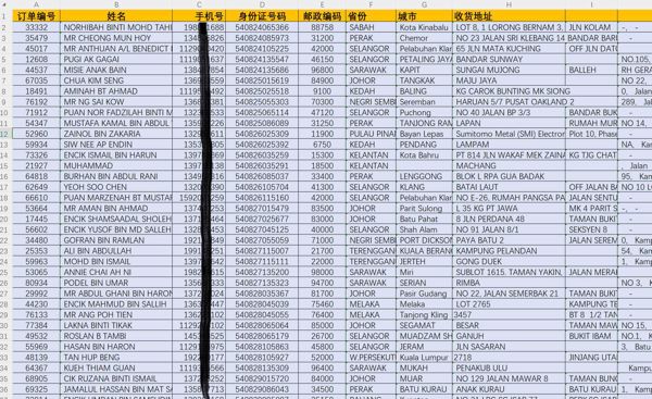 马来西亚保健品20万条，带身份证