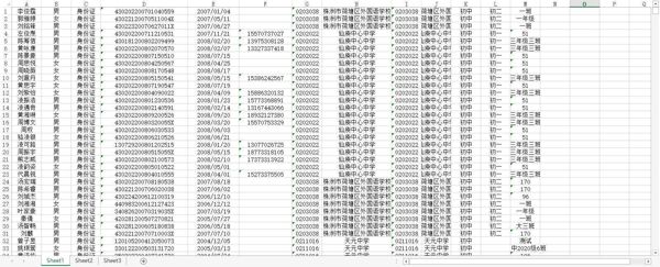 学生数据100W二要数
