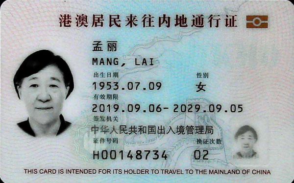 香港回乡证85套