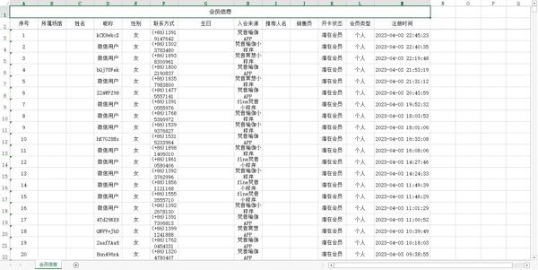 【梵音瑜伽女性数据1.1W】高消费人群数据年轻女性数据宝妈数据高消费人群数据母婴数据富婆数据高端女性数据（AA数据清单）