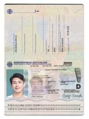 德国KYC认证素材模板，包含：护照、驾照、身份证、地址证明