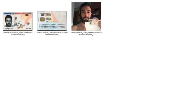 精选【手持西班牙身份证6份】+【手持西班牙驾照2份】手持白纸西班牙手持驾照KYC认证资料西班牙驾驶证