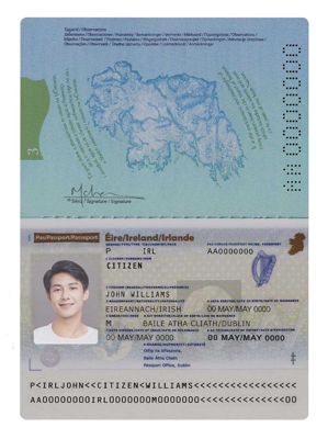 爱尔兰KYC认证素材模板，包含：护照、驾照、身份证、地址证明