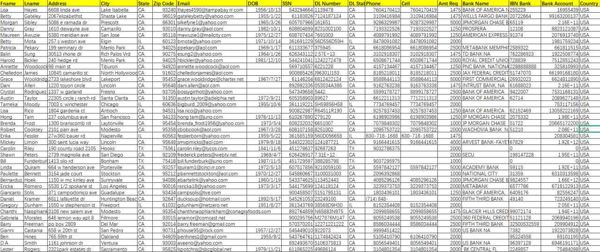 美国银行客户-25万带SSN