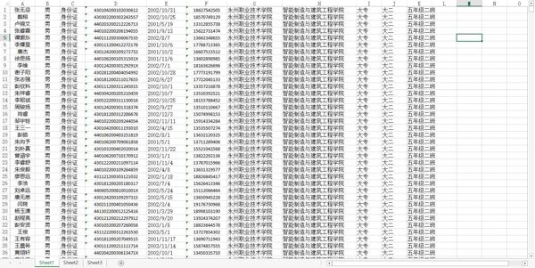 【湖南大学生数据6684】带身份证号码3要素数据三要素数据年轻人数据2要素数据二要素数据（AA数据清单）