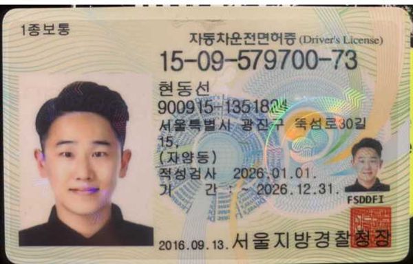 韩国驾驶证正反+手持24套