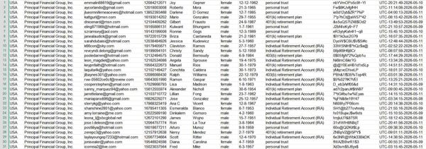 26年5月12号更新数据_美国信安金融集团（principal）投资与退休，全部格式，详情见图所示，无重复，男性，拍后自动发货，持续更新！