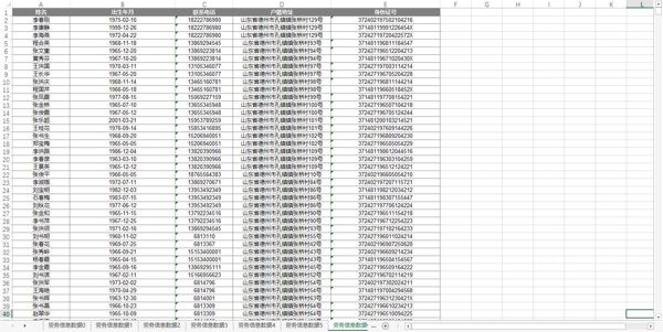 【山东德州劳务信息数据44.9w】带身份证号数据二要素数据2要素数据三要素数据3要素数据4要素数据身份证数据（AA数据清单）