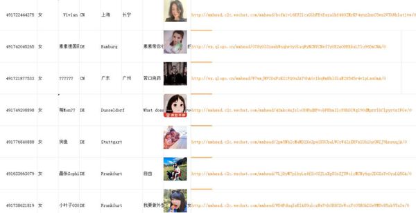 德国华侨女性VX-2600条带头像链接
