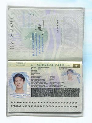 布基纳法索KYC认证素材模板，包含：护照/Passport