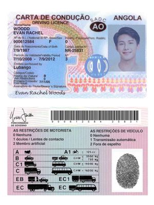 安哥拉KYC认证素材模板，包含：驾照/驾驶证/DL