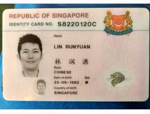 新加坡身份证正反+自拍85套