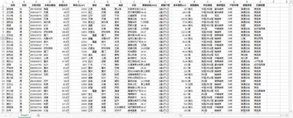 【全国大城市个人房产数据9W】优质装修数据业主数据小区业主信息装修信息房产信息二手房数据（AA数据清单）
