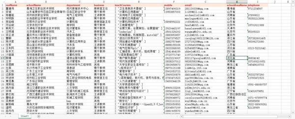 【大学教师数据4.7W】大学教授数据培训机构教育数据大学教员数据教育机构教老师数据（AA数据清单）