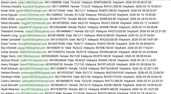 马来西亚豪华置业网（客户信息）736w malaysialuxuryhomes.com用户数据资料