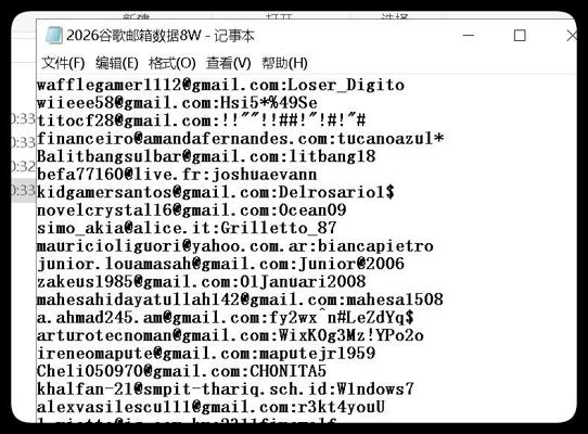 2026谷歌邮箱数据8W