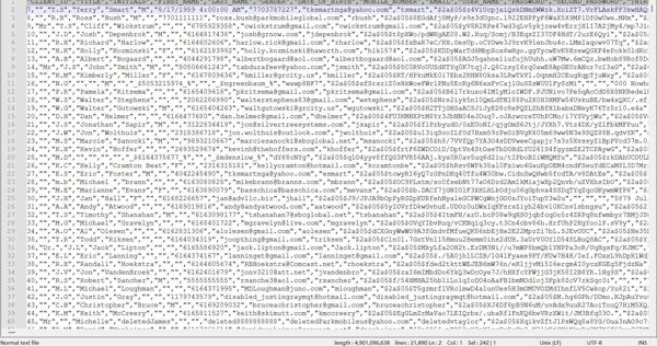 2100万美国预订停车位APP会员脱裤数据