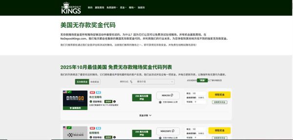 美国2025年奖金赌场_NoDepositKings_com-19万-已去重