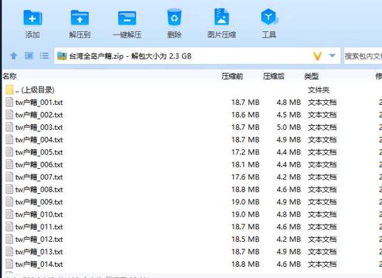 台湾全岛户籍-1400万数据-未去重
