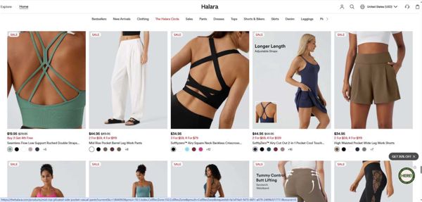 美国thehalara.女士购物网站数据50万-已去重