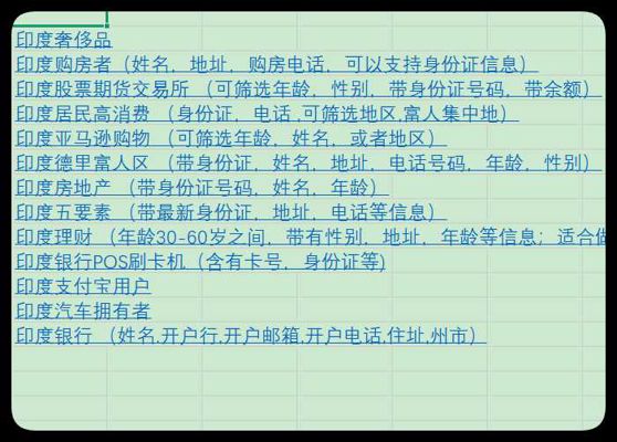 印度购房者高消费，富人，期货股票，支付宝用户，银行客户，理财类测试用，200+条