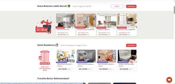 印尼travelio别墅公寓宾馆租赁平台数据32万