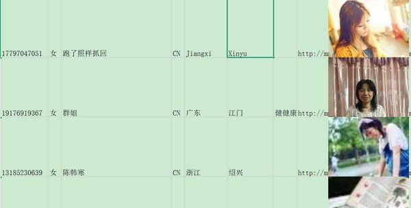 在美国华侨女200.xlsx带手机号全部有微信