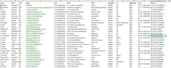 25年新出库-法国-金融投资支票外汇-（2025年5月）-30万条- 有需要可以尽快下单，购买后mega自动发货 数据格式请看下方截图