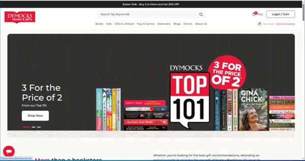 澳大利亚dymocks网上书店购物数据-84万