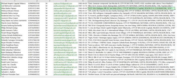 25年新出库-菲律宾-男性30岁+金融银行外汇（2025年1月）-120万条- 有需要可以尽快下单，购买后mega自动发货 数据格式请看下方截图