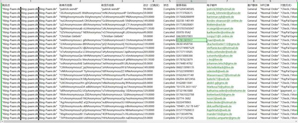 数据来源网站：https://www.glamira.com/
内容：购买点,收单方名称,收货方名称,总计（已购买）,状态,联系号码,电子邮件,客户群体,VIP订单,付款方式