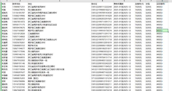 新库-中国 -医保局-医保缴费（2024年12月）-800万条- 有需要可以尽快下单，购买后mega自动发货 数据格式请看下方截图