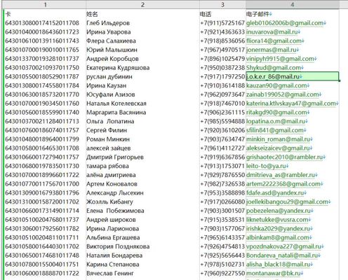数据来源网站：https://www.metro-cc.ru/
内容：卡，姓名，电话，电子邮件