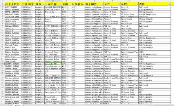 24年新出库-印尼-外汇证券交易-（2024年9月）25万条- 有需要可以尽快下单，购买后mega自动发货 数据格式请看下方截图