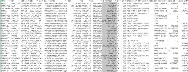 100k美国购物数据个人fullz