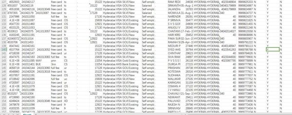 应用程序。 NO DME 代码 DE 代码/ SE 代码 促销代码 渠道代码 分行代码 SMCode DIP 位置 产品类型 现有/新客户 工资/自营职业 Cat A/B 公司 客户姓名 出生日期 客户位置 城市 住所 电话 手机号码 BT