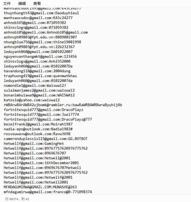 Coinbase邮箱数据 8.6W条